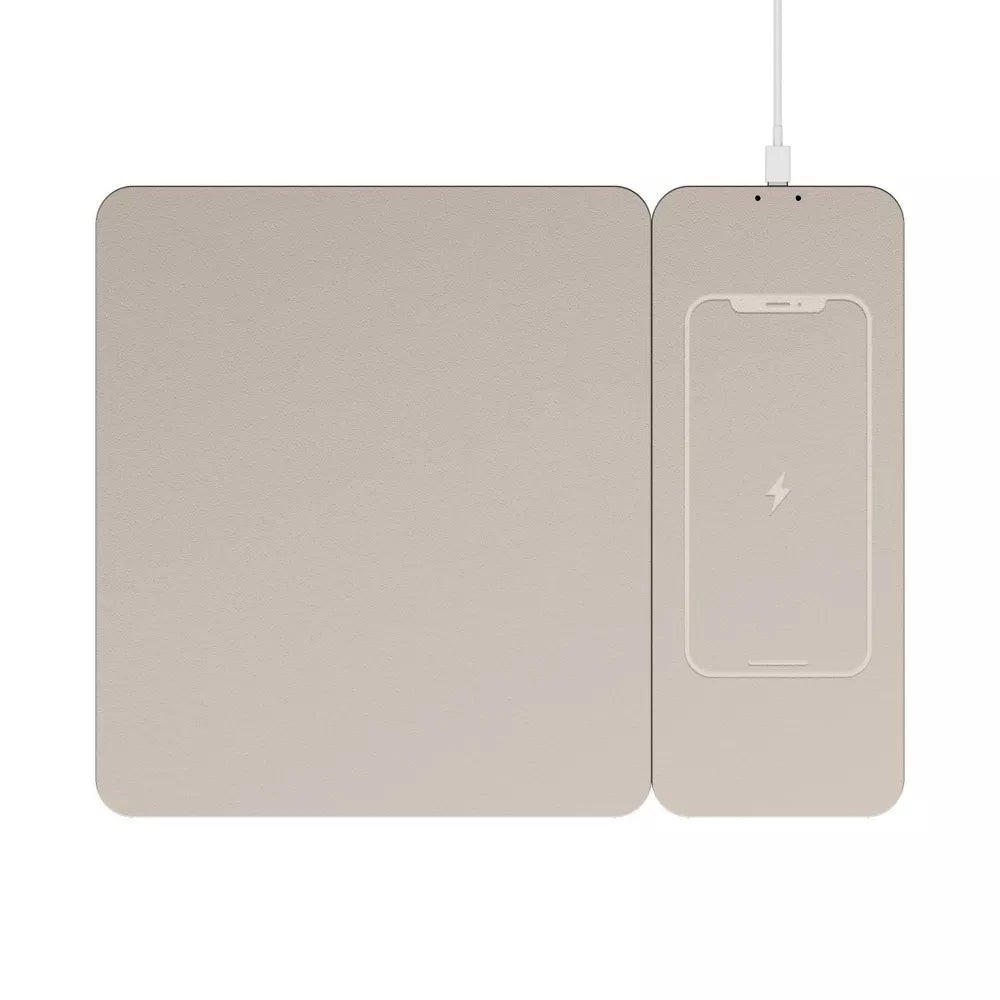 Detachable PU Mouse Pad with 15W Wireless Charging Module