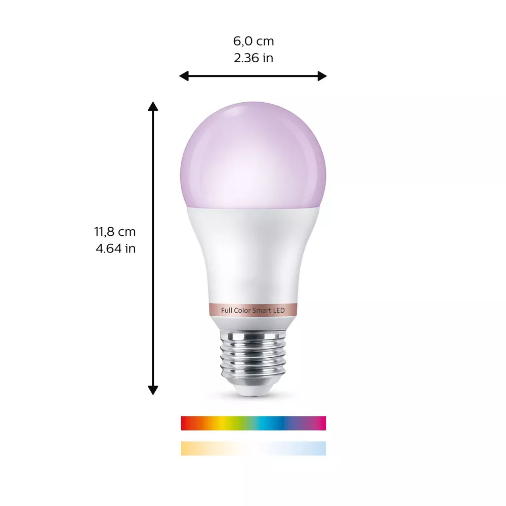 A19 Wi-Fi Multicolor Smart LED Bulb, E26 Base, Voice & App Control