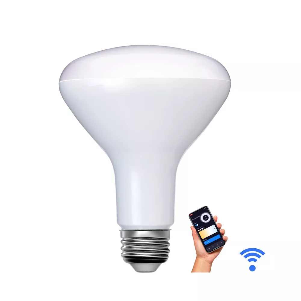 24 Pack BR30 Wi-Fi Smart Flood LED Bulbs, E26 Base, Dimmable Soft White Light