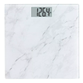 White Marble Pattern Tempered Glass Digital Bathroom Scale