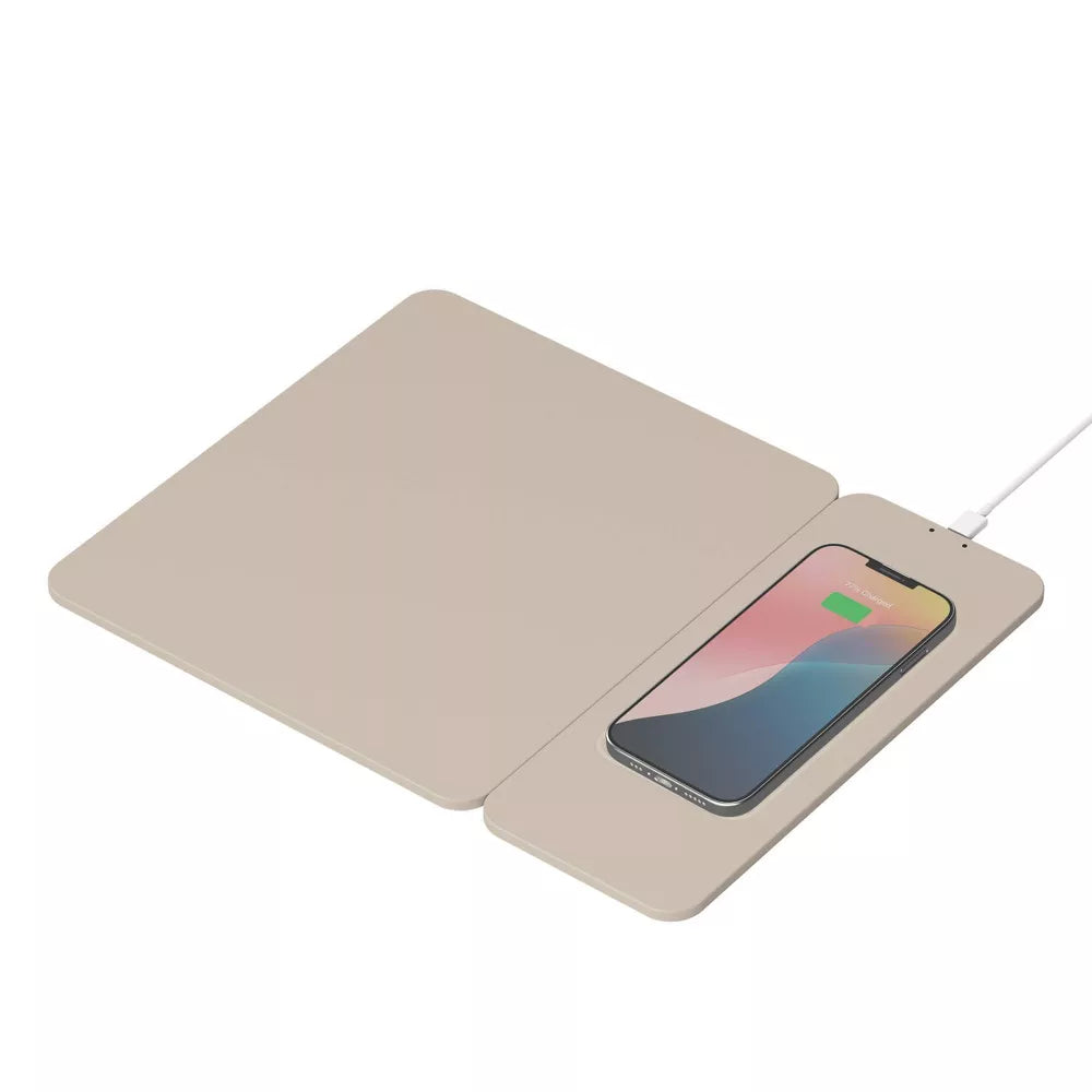 Detachable PU Mouse Pad with 15W Wireless Charging Module